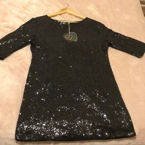 Black sequin dress
